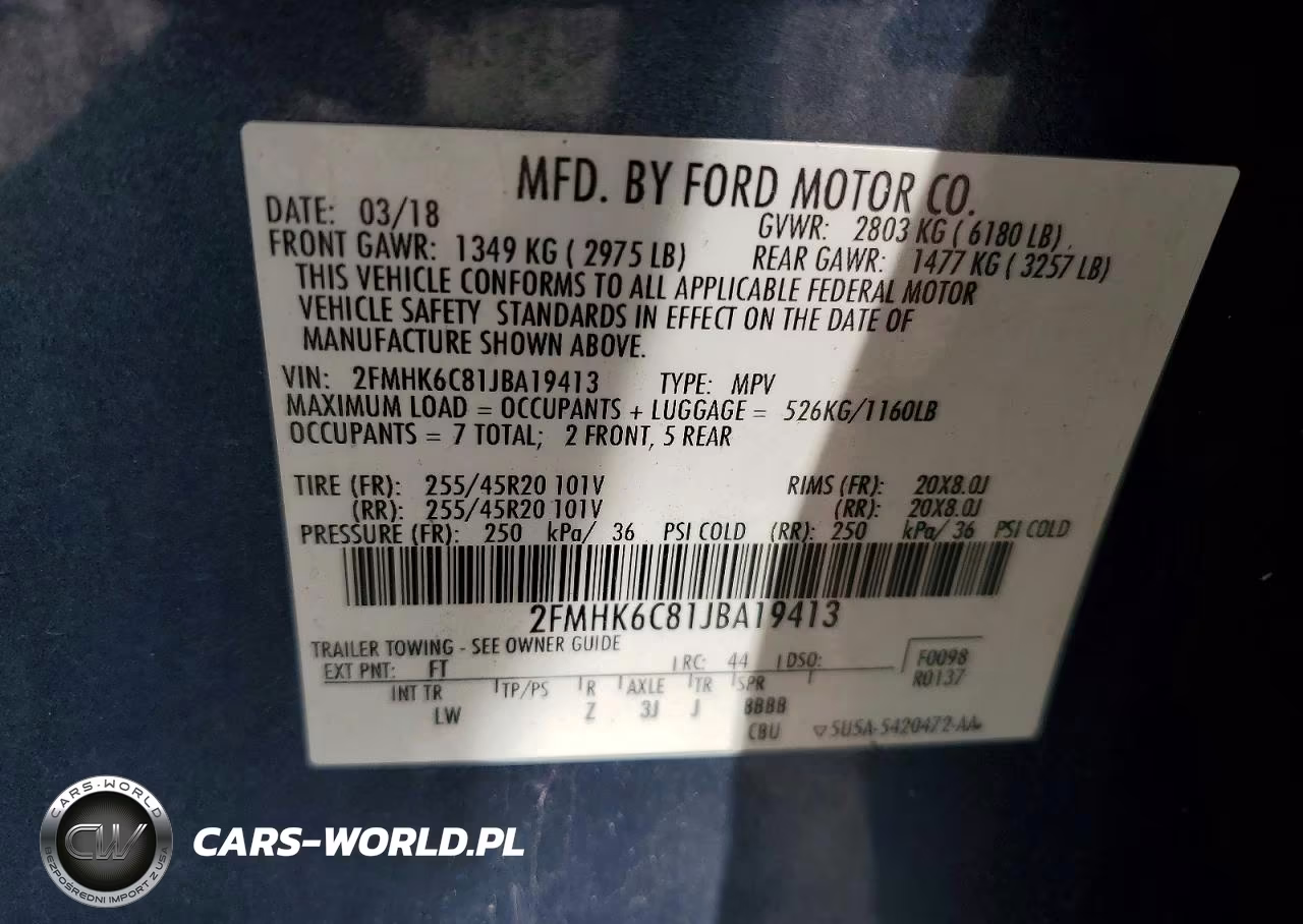 2018 Ford Flex Sel VIN:2FMHK6C81JBA19413 - 13