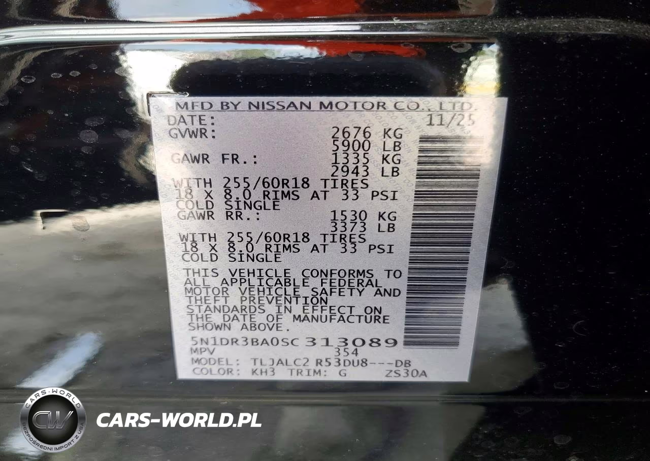 2025 Nissan Pathfinder Sv VIN:5N1DR3BA0SC313089 - 14