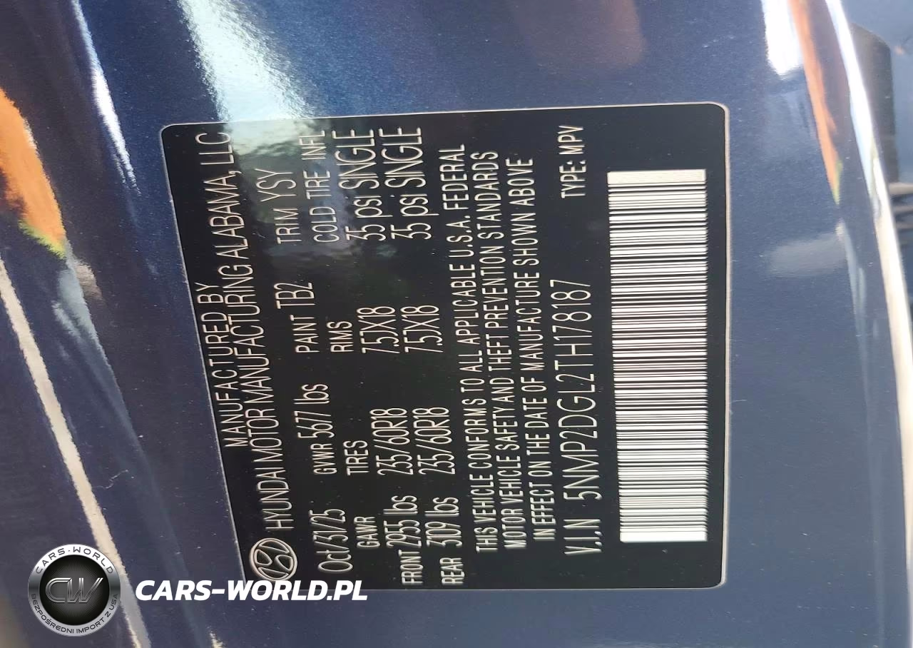 2026 Hyundai Santa Fe Sel VIN:5NMP2DGL2TH178187 - 13