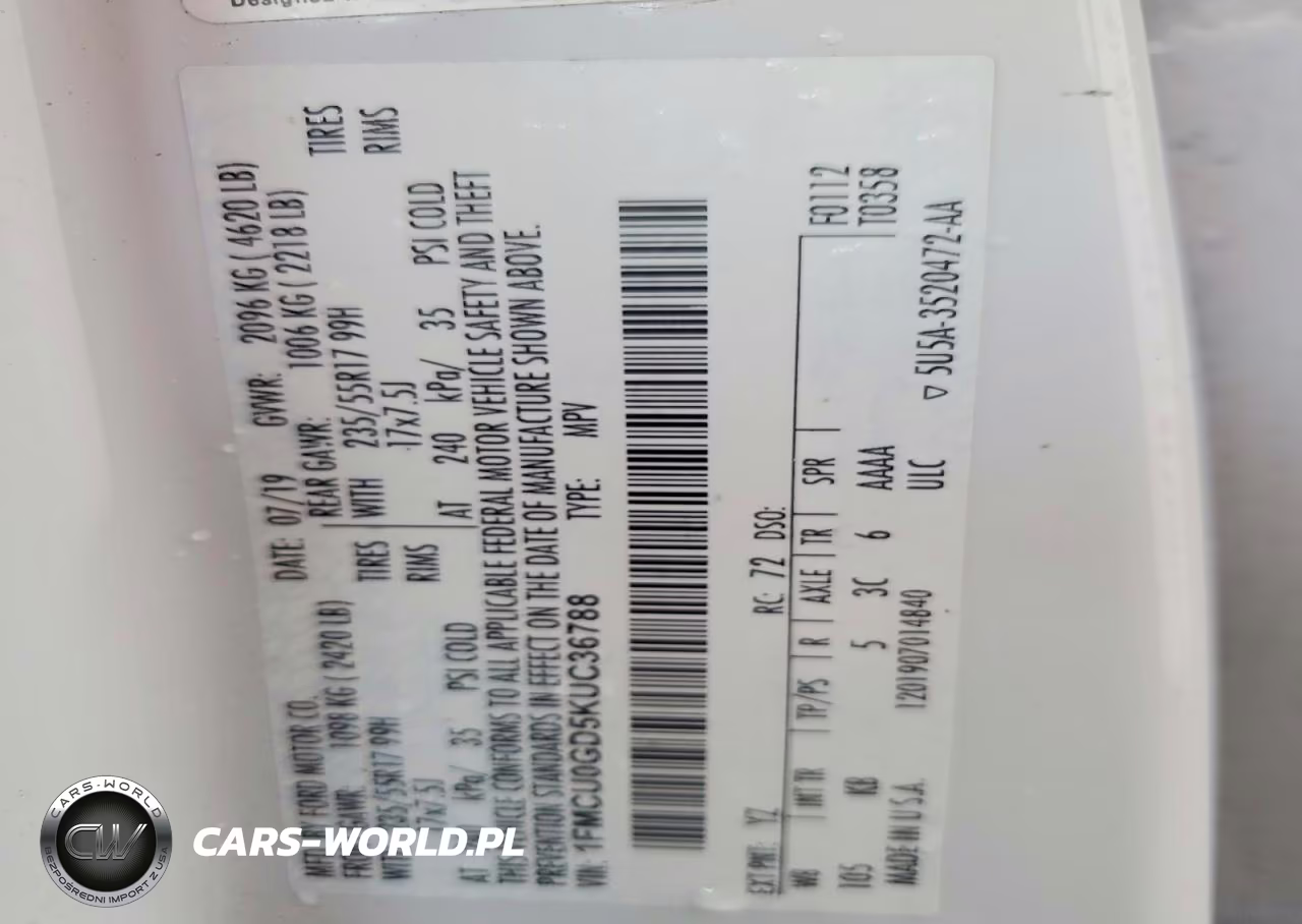 2019 Ford Escape Se VIN:1FMCU0GD5KUC36788 - 13