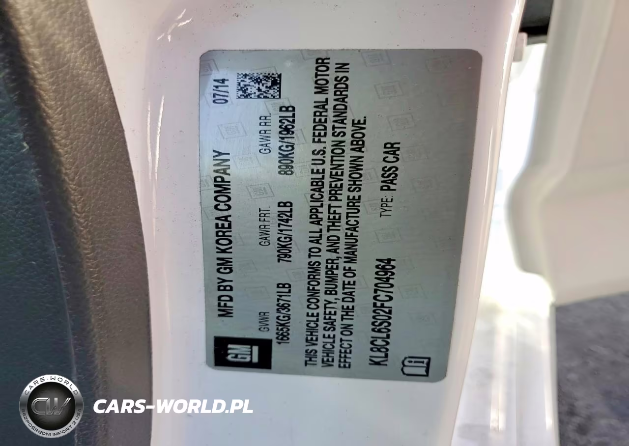 2015 Chevrolet Spark Ev 2Lt VIN:KL8CL6S02FC704964 - 13