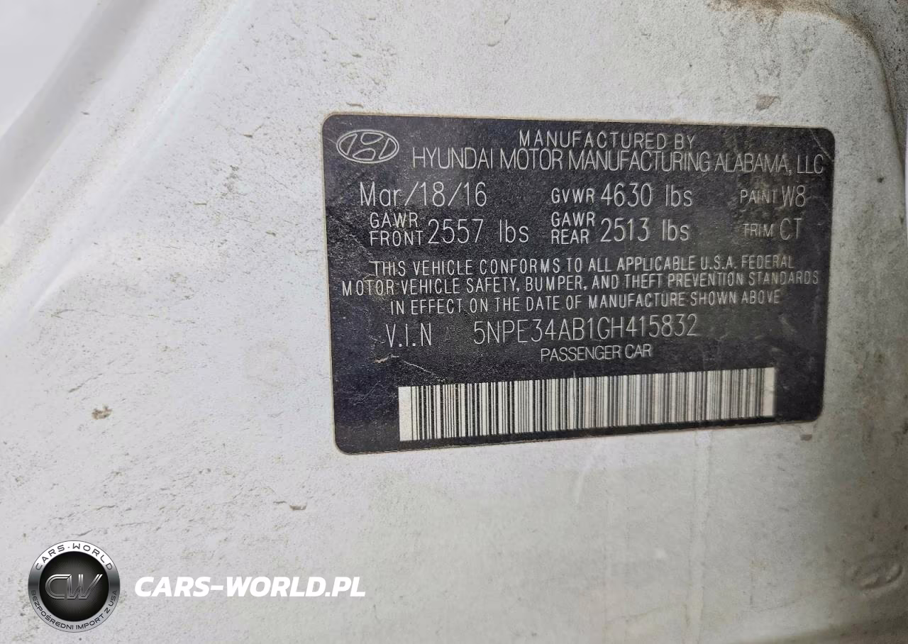 2016 Hyundai Sonata Limited 2.0T VIN:5NPE34AB1GH415832 - 13