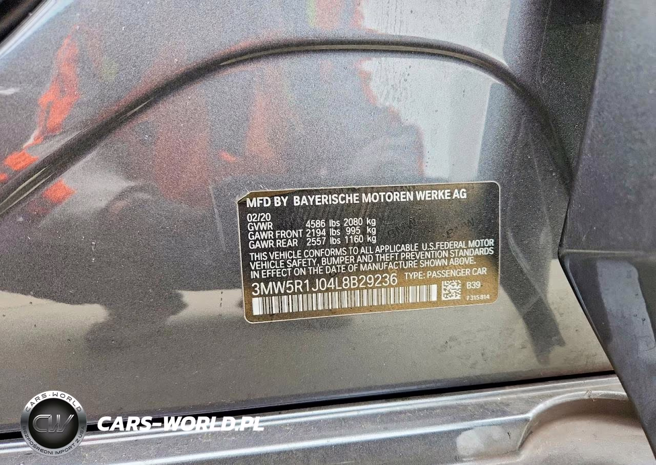 2020 BMW 330I VIN:3MW5R1J04L8B29236 - 12