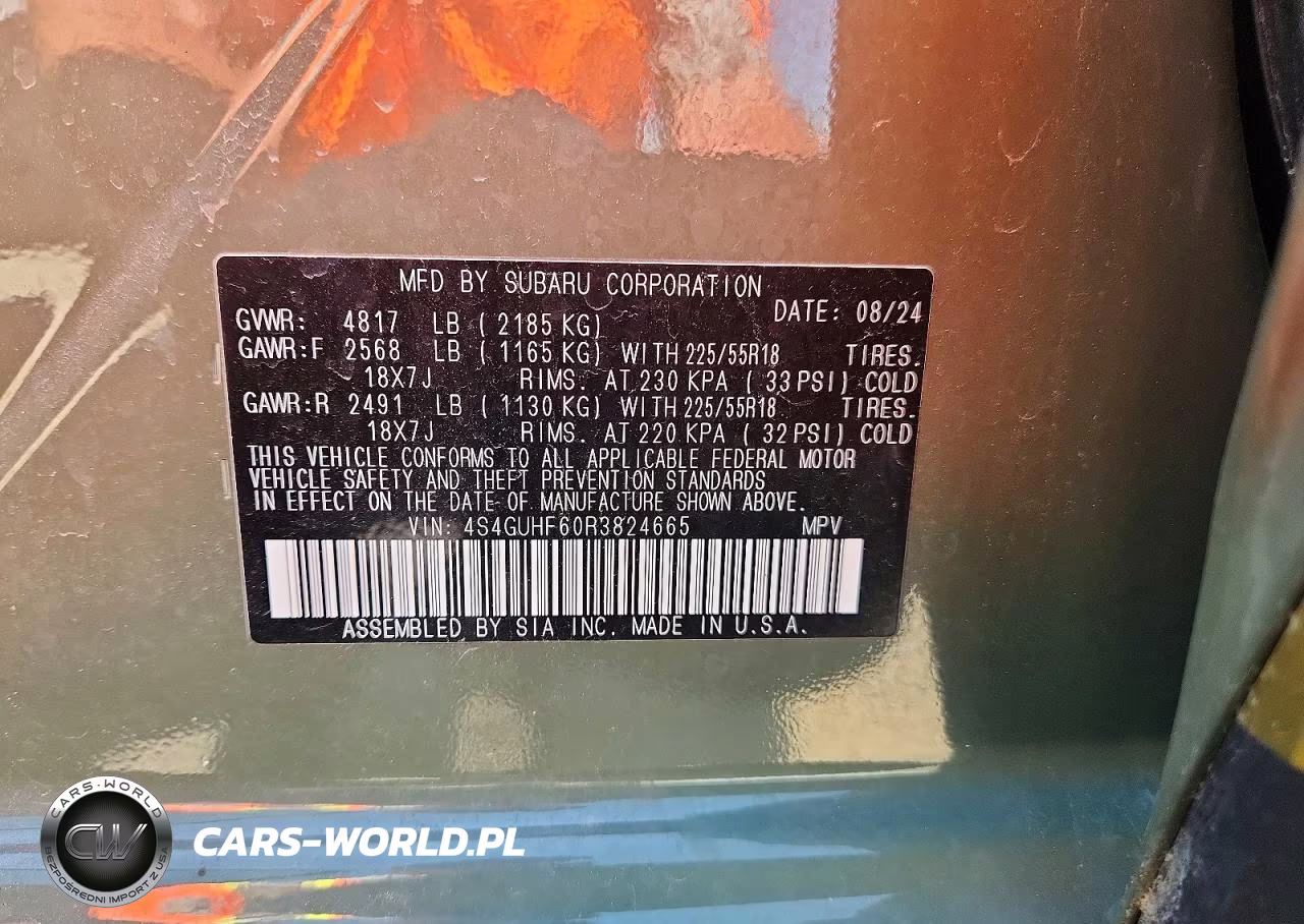 2024 Subaru Crosstrek Sport VIN:4S4GUHF60R3824665 - 12