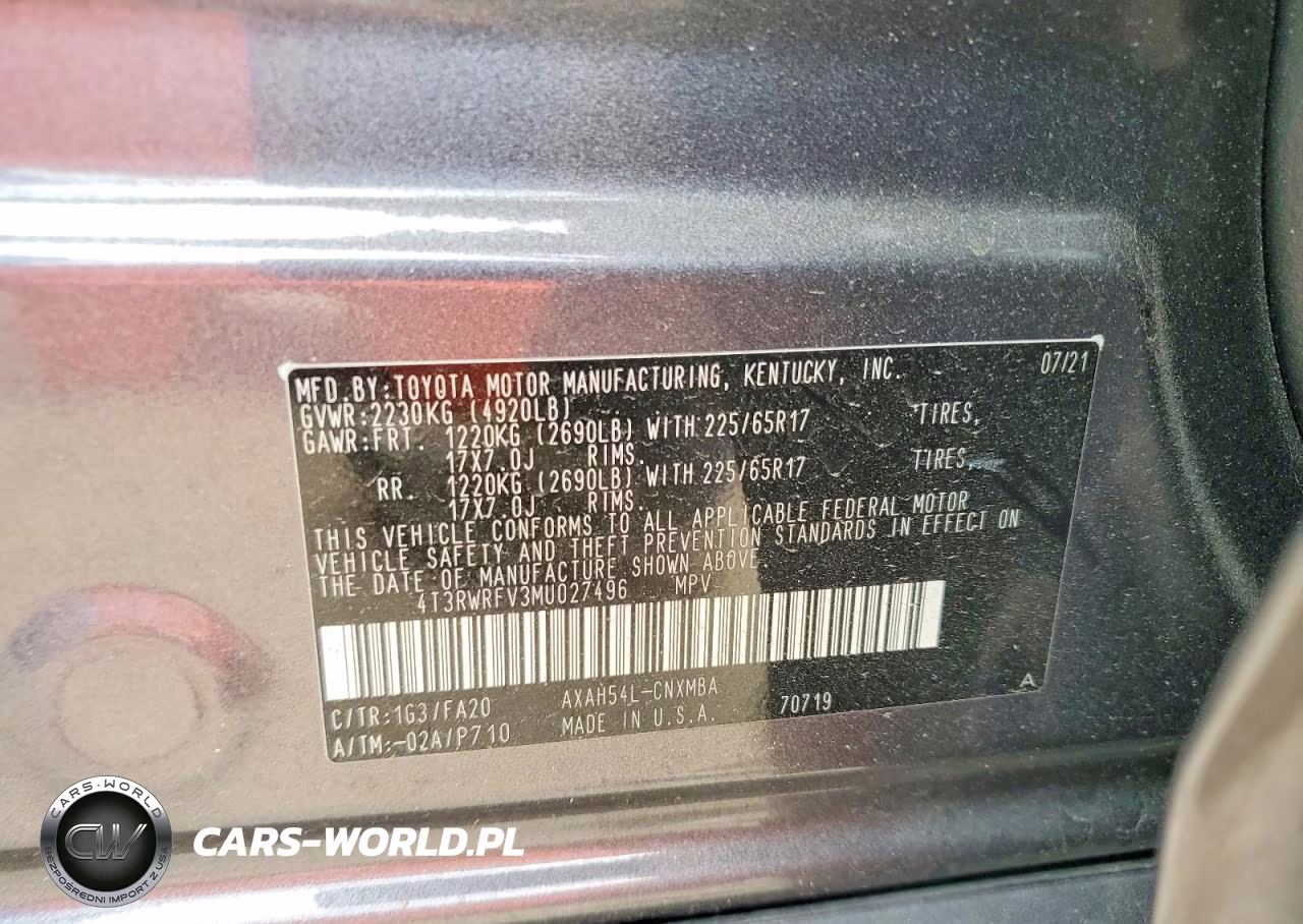 2021 Toyota Rav4 Xle VIN:4T3RWRFV3MU027496 - 13