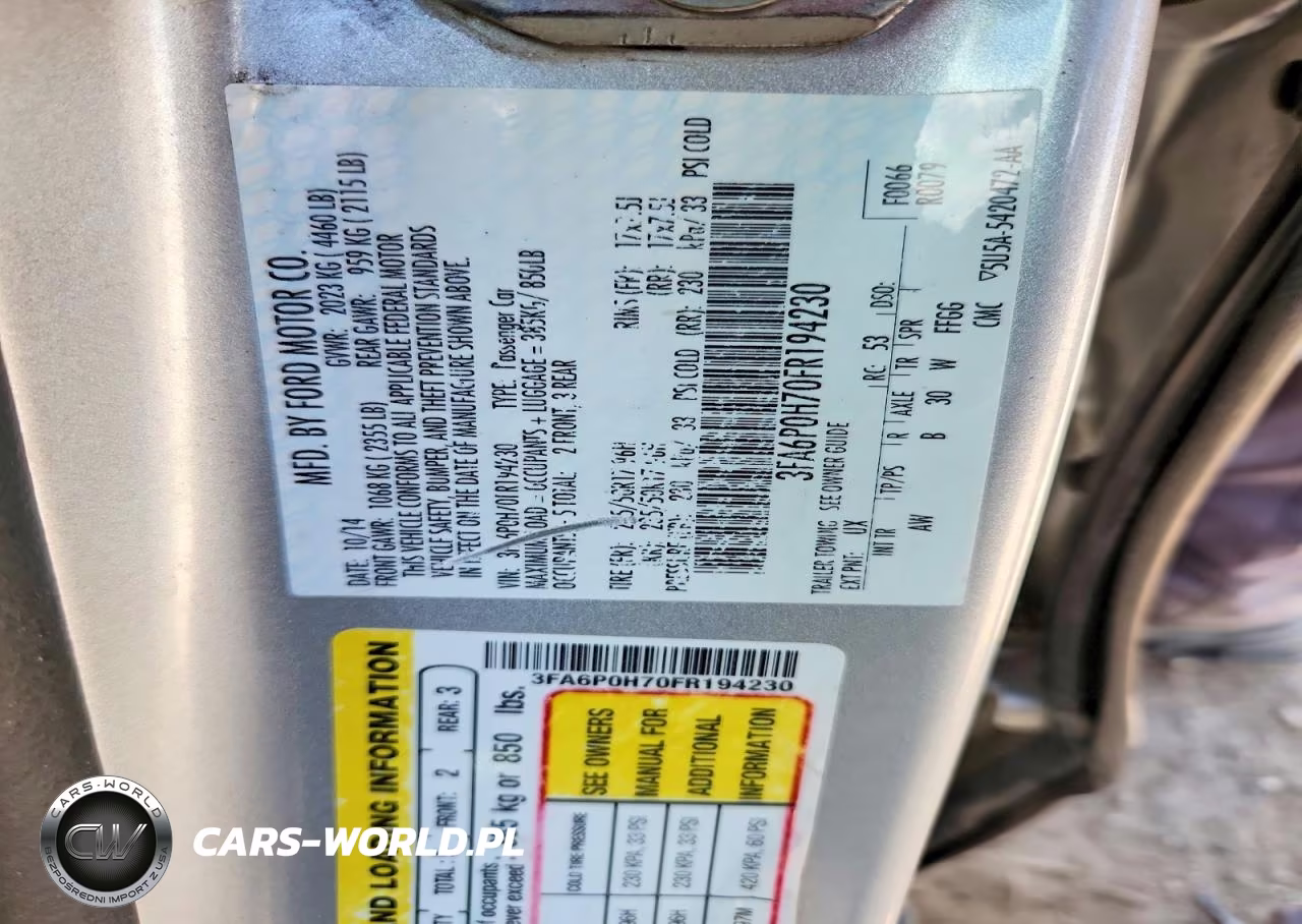 2015 Ford Fusion Se VIN:3FA6P0H70FR194230 - 12