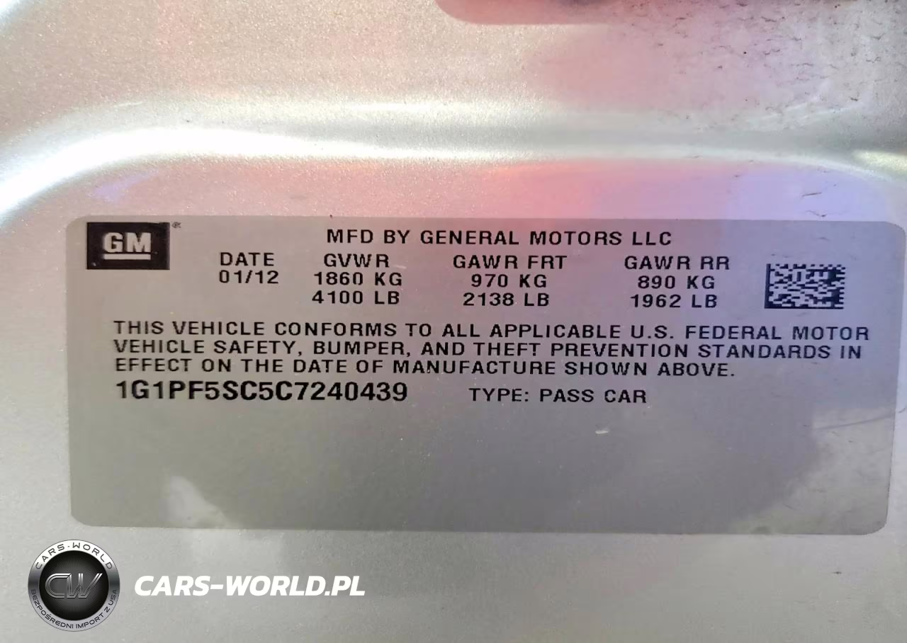 2012 Chevrolet Cruze Lt VIN:1G1PF5SC5C7240439 - 12