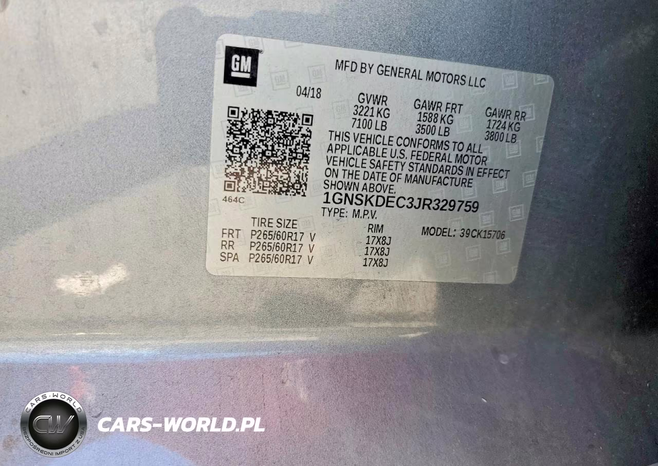 2018 Chevrolet Tahoe Police VIN:1GNSKDEC3JR329759 - 13