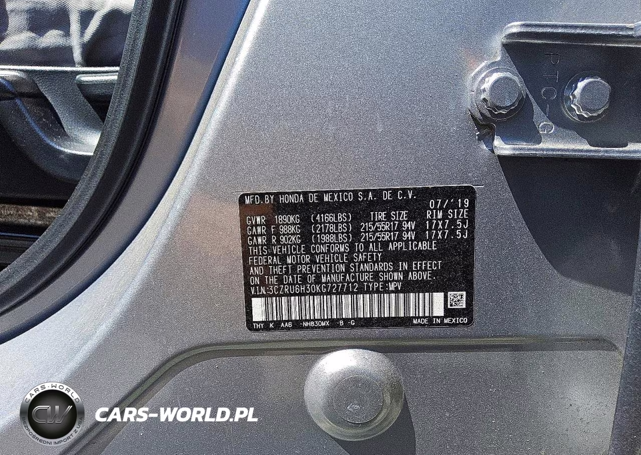 2019 Honda Hr-V Lx VIN:3CZRU6H30KG727712 - 13
