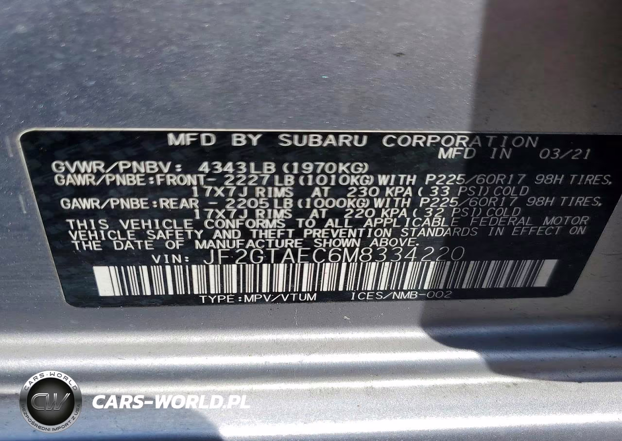 2021 Subaru Crosstrek Premium VIN:JF2GTAEC6M8334220 - 13