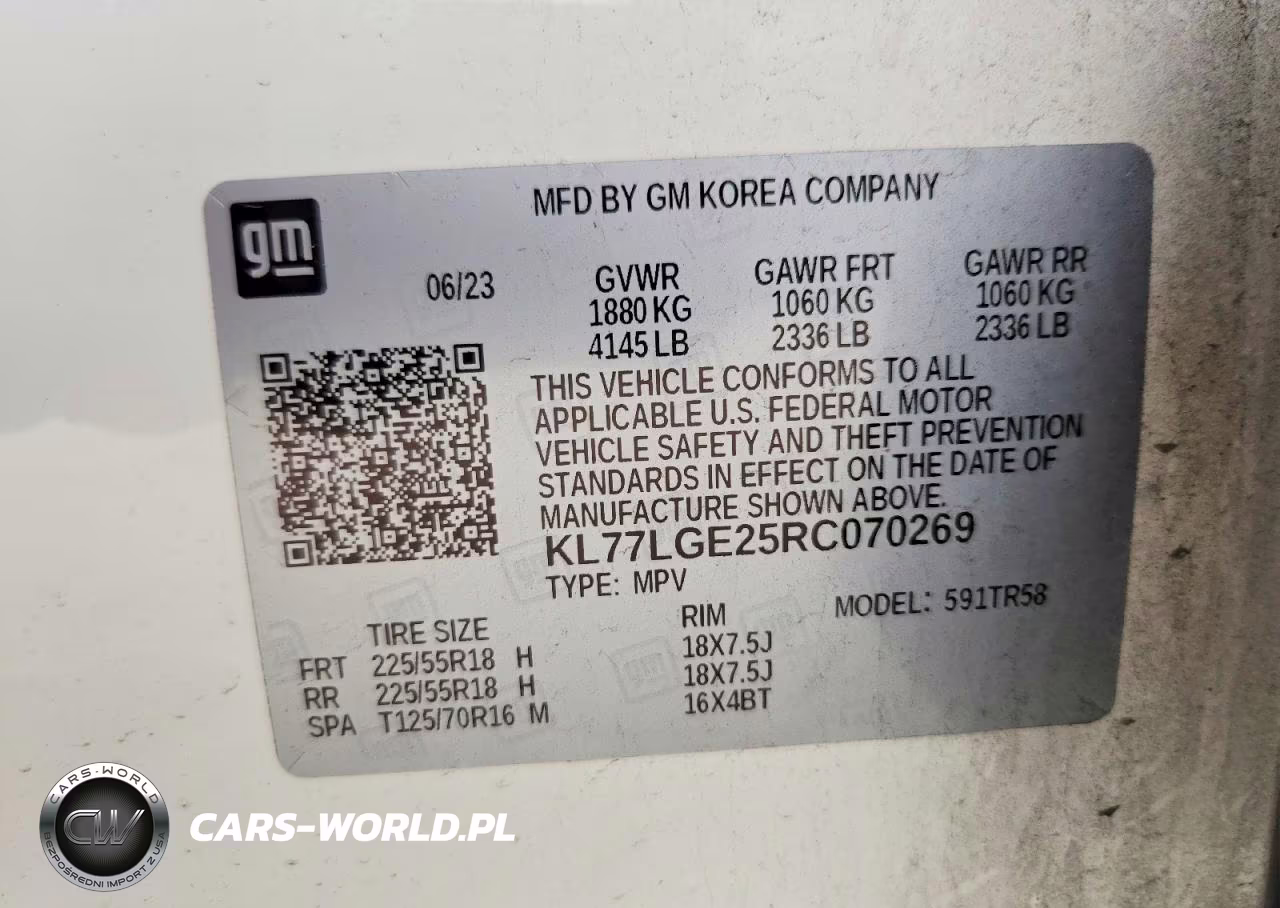 2024 Chevrolet Trax 1Rs VIN:KL77LGE25RC070269 - 12