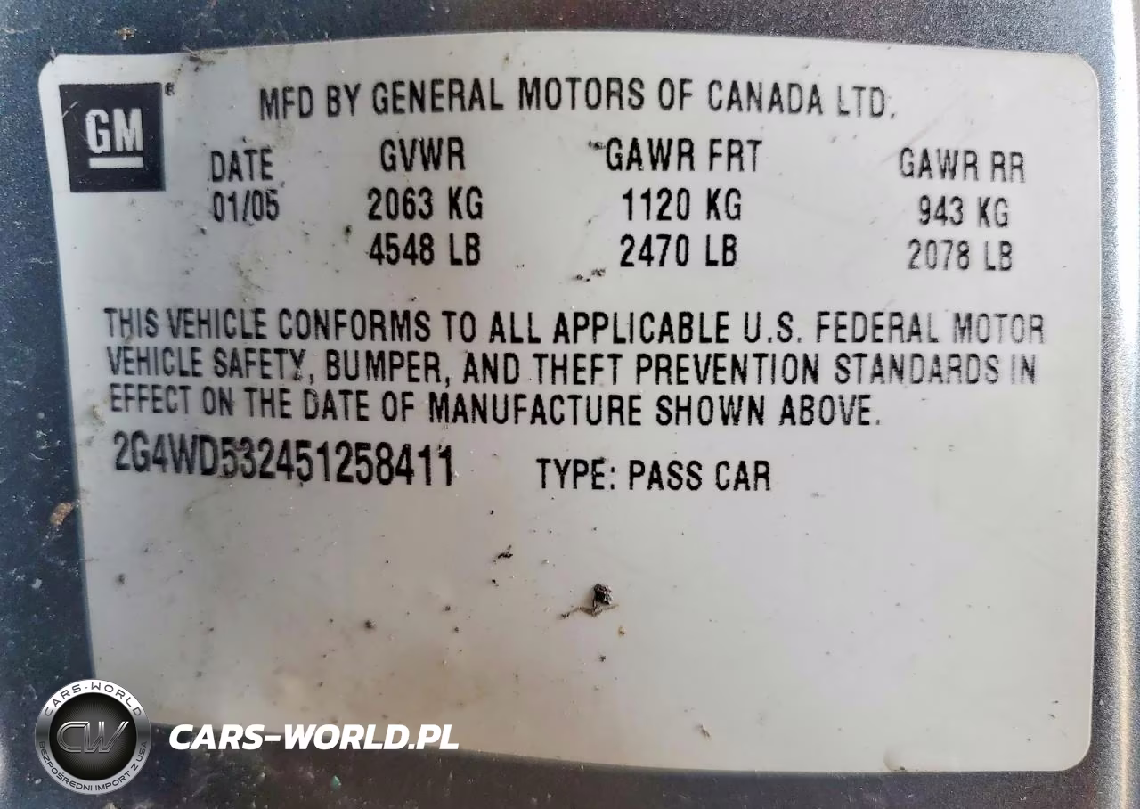 2005 Buick Lacrosse Cxl VIN:2G4WD532451258411 - 13
