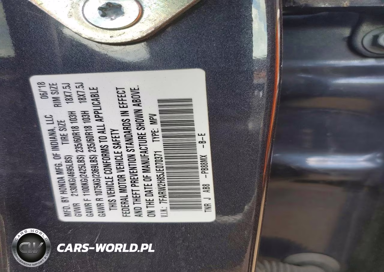 2018 Honda Cr-V Exl VIN:7FARW2H85JE070371 - 12