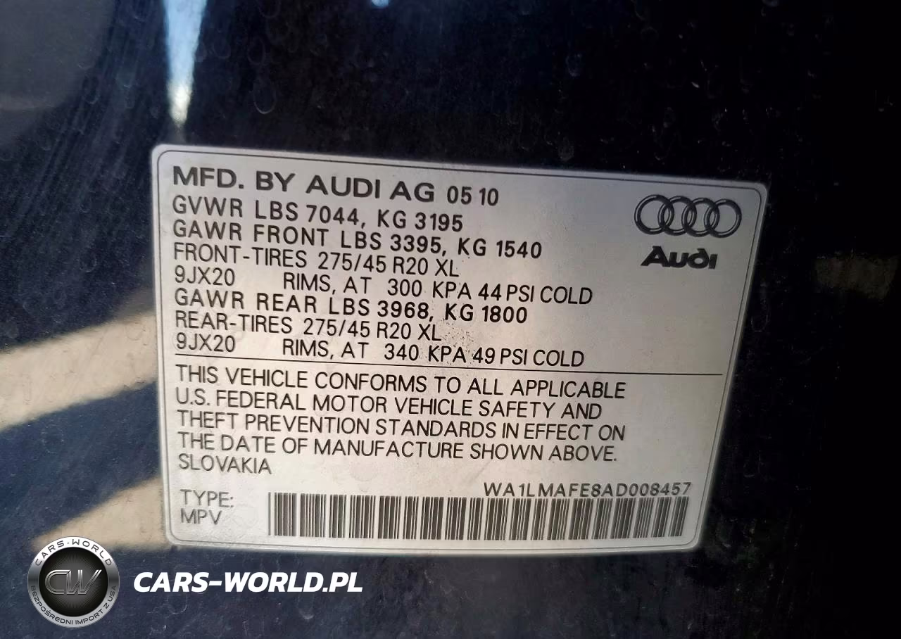 2010 Audi Q7 Premium Plus VIN:WA1LMAFE8AD008457 - 12