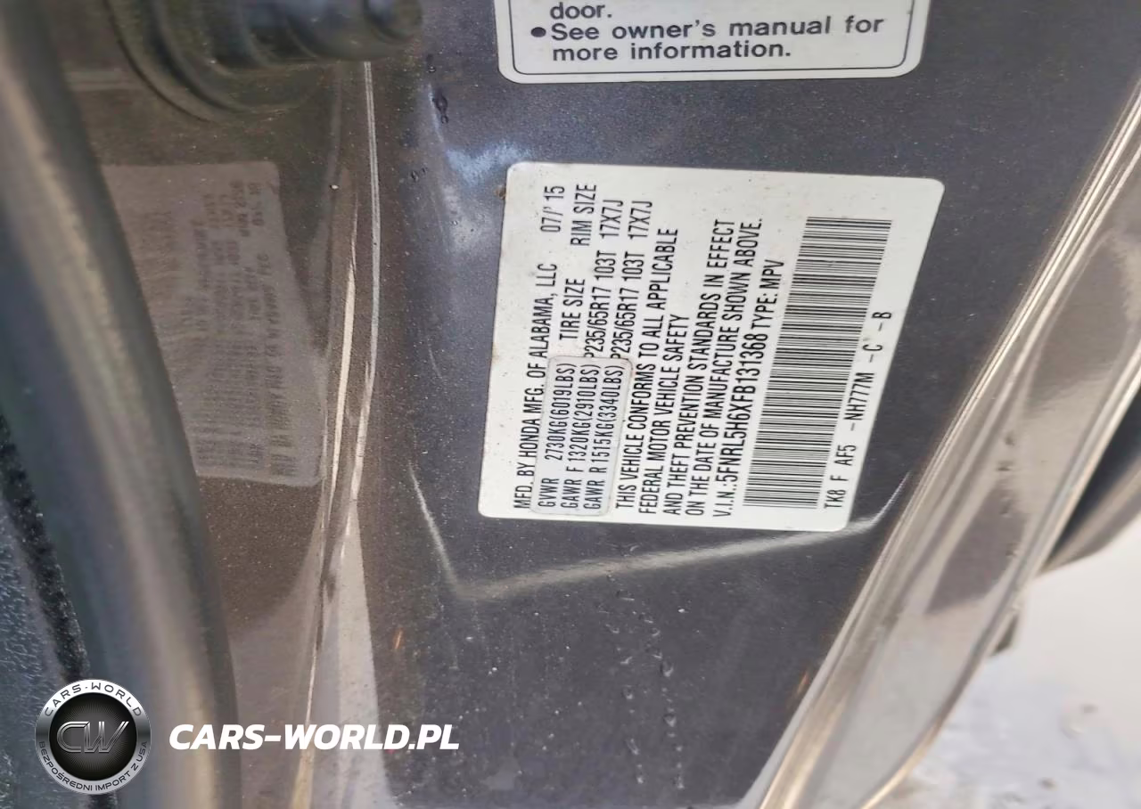 2015 Honda Odyssey Exl VIN:5FNRL5H6XFB131368 - 13