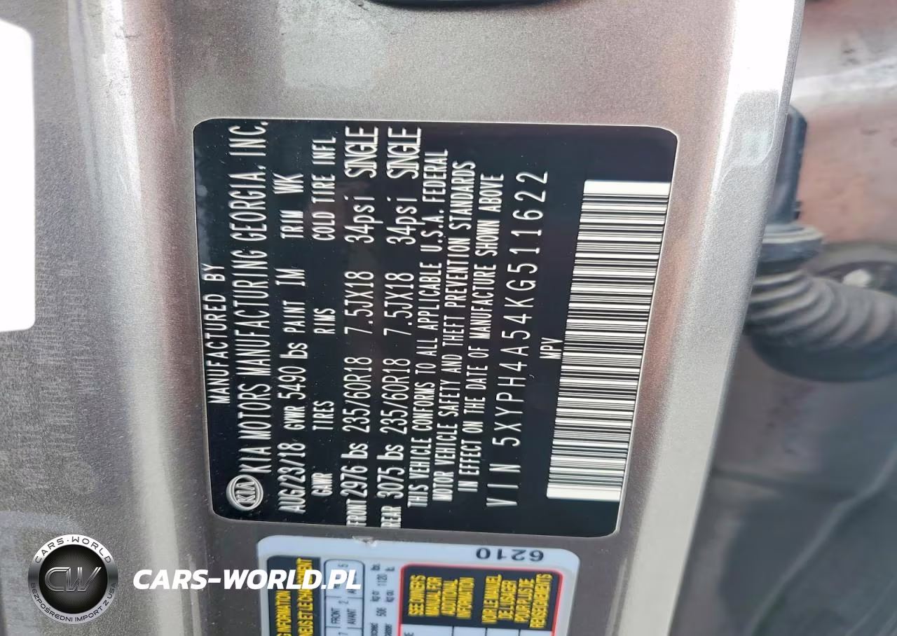 2019 Kia Sorento Ex V6 VIN:5XYPH4A54KG511622 - 13