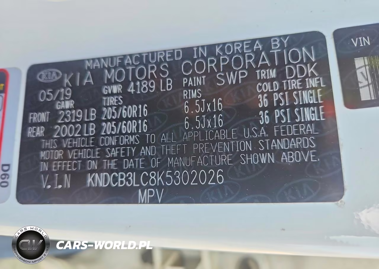 2019 Kia Niro Lx VIN:KNDCB3LC8K5302026 - 12