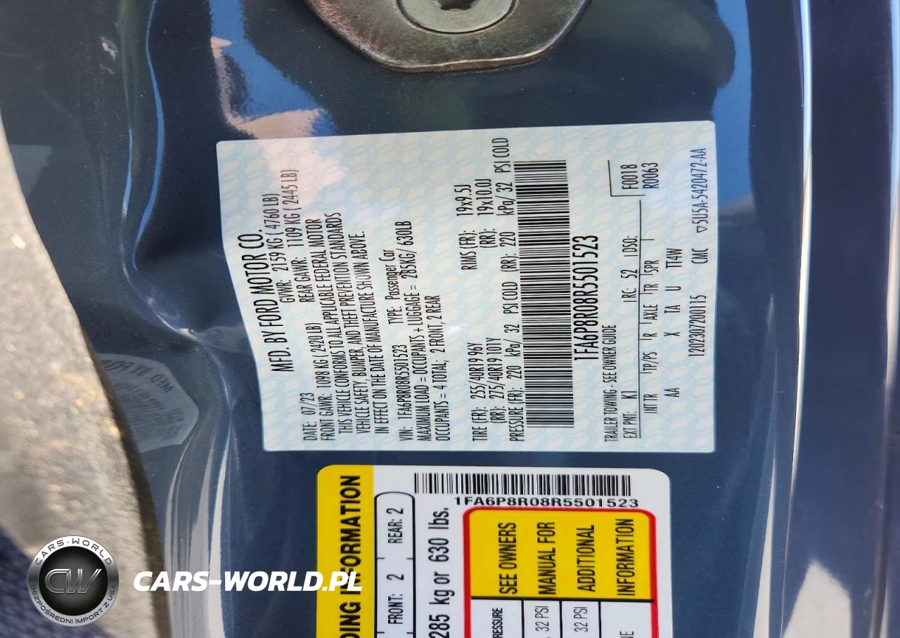 2024 Ford Mustang Dark Horse VIN:1FA6P8R08R5501523 - 13