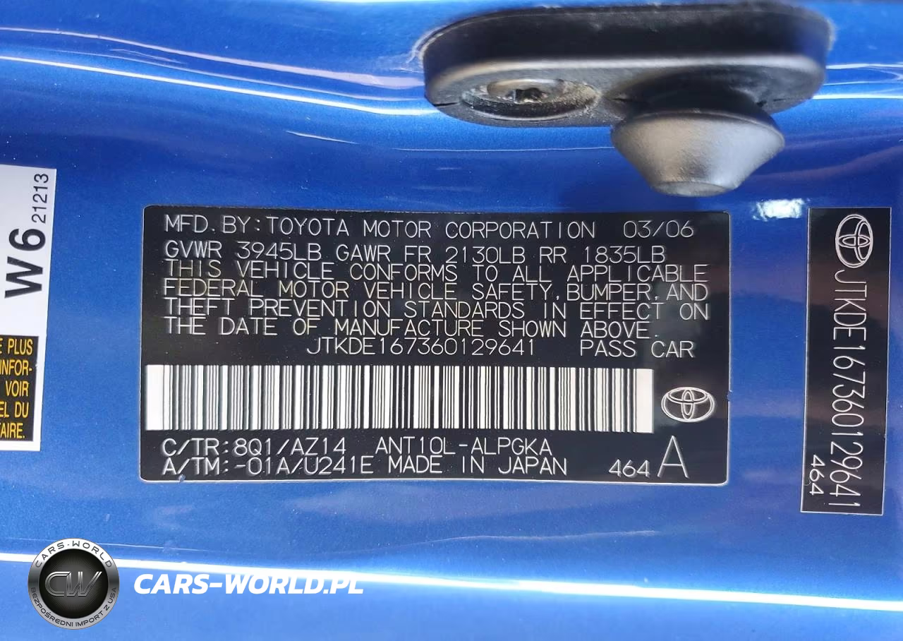 2006 Scion Tc Base VIN:JTKDE167360129641 - 13