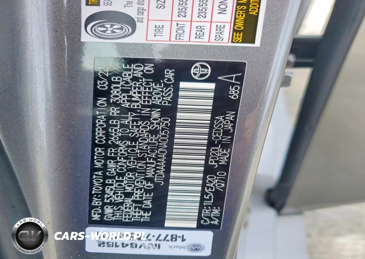 2022 Toyota Mirai Xle VIN:JTDAAAAA0NA005750 - 12