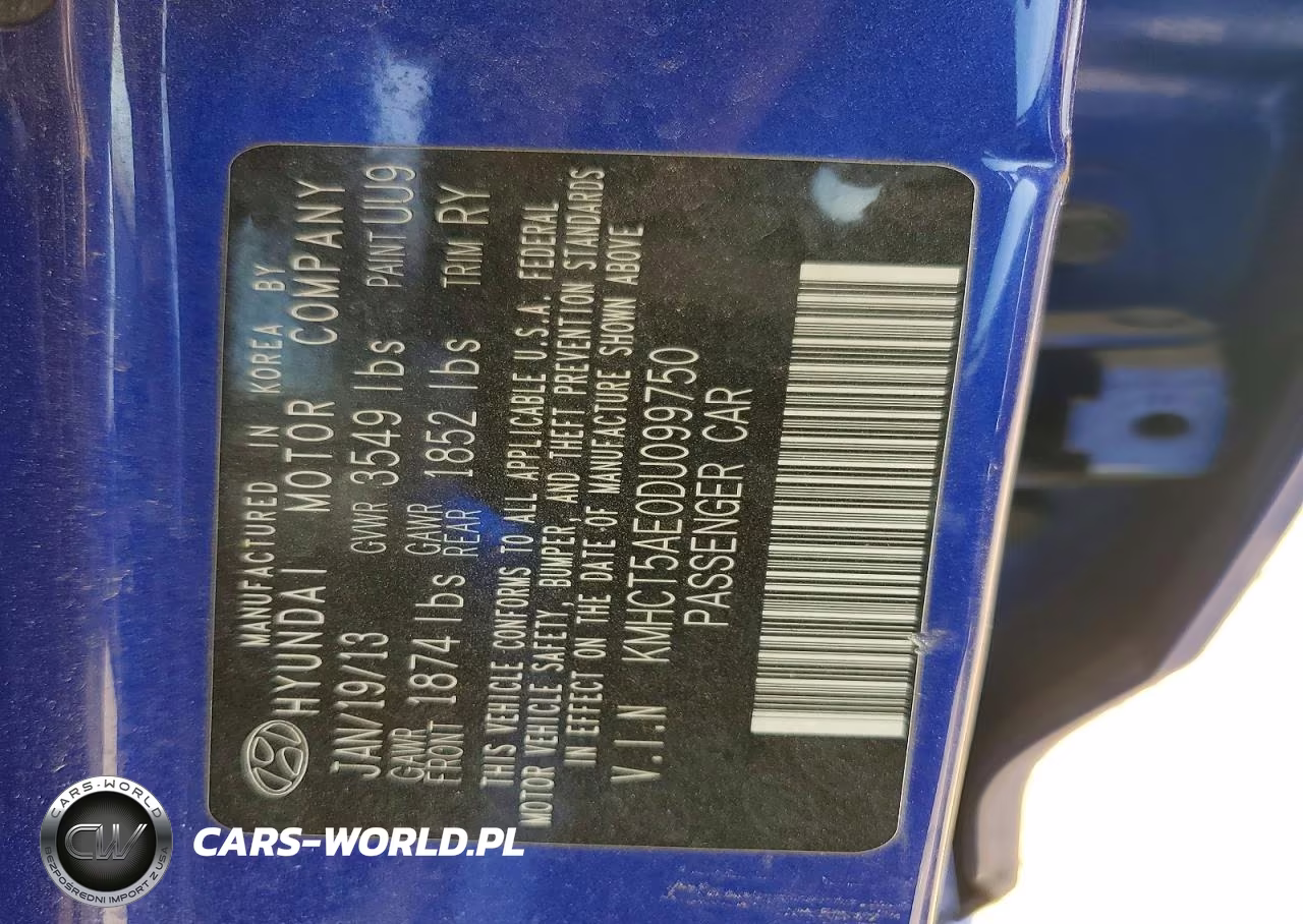 2013 Hyundai Accent Gs VIN:KMHCT5AE0DU099750 - 12