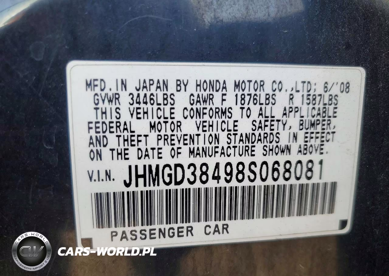 2008 Honda Fit VIN:JHMGD38498S068081 - 12