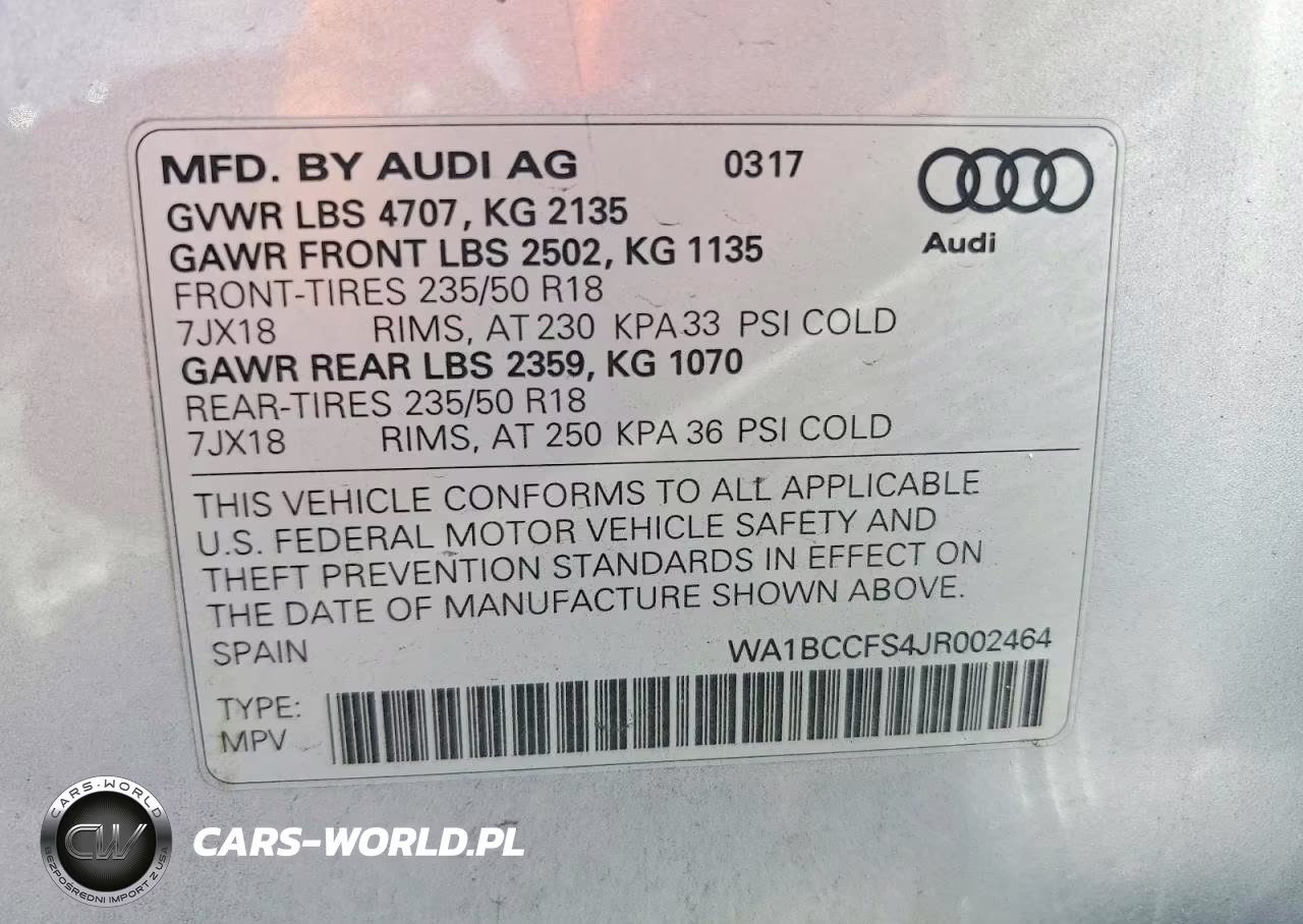 2018 Audi Q3 Premium VIN:WA1BCCFS4JR002464 - 12