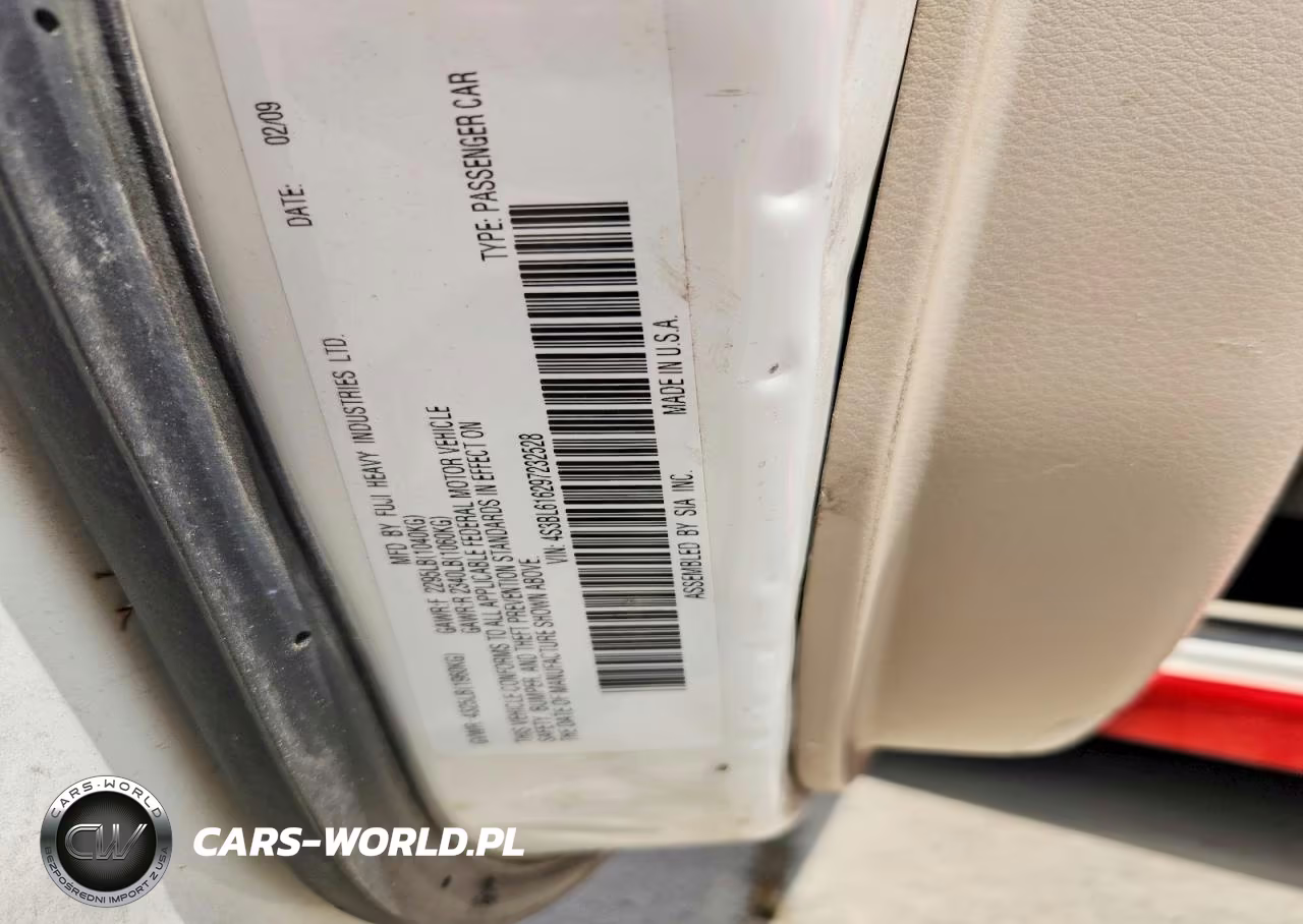 2009 Subaru Legacy 2.5I VIN:4S3BL616297232528 - 13