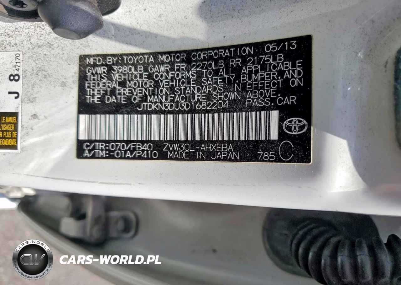 2013 Toyota Prius Three VIN:JTDKN3DU3D1682204 - 12