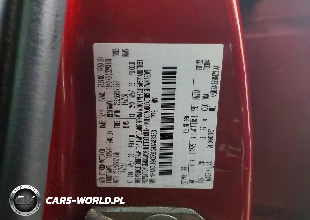 2016 Ford Escape Se VIN:1FMCU9GX5GUA83383 - 13