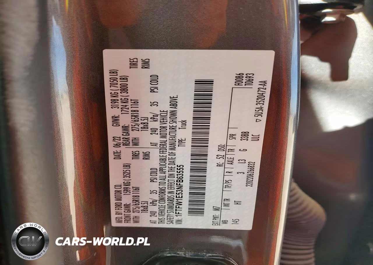 2022 Ford F150 Supercrew VIN:1FTFW1E53NFB63555 - 13