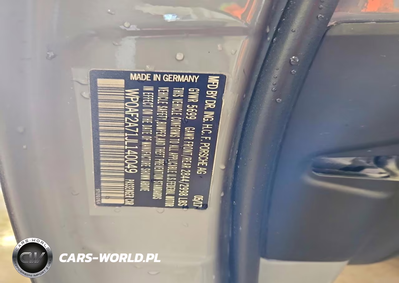 2018 Porsche Panamera Turbo VIN:WP0AF2A71JL140049 - 12