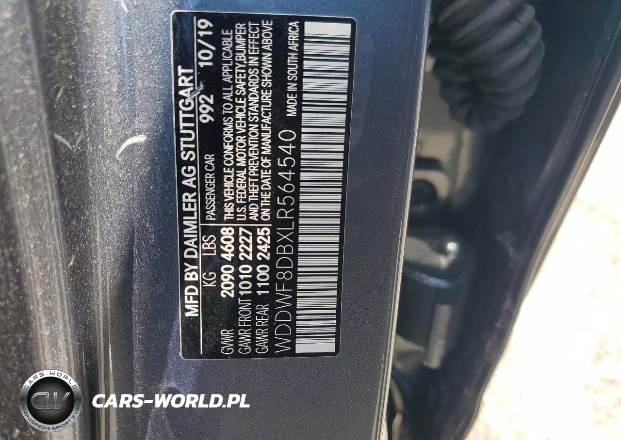2020 Mercedes-Benz C 300 VIN:WDDWF8DBXLR564540 - 13