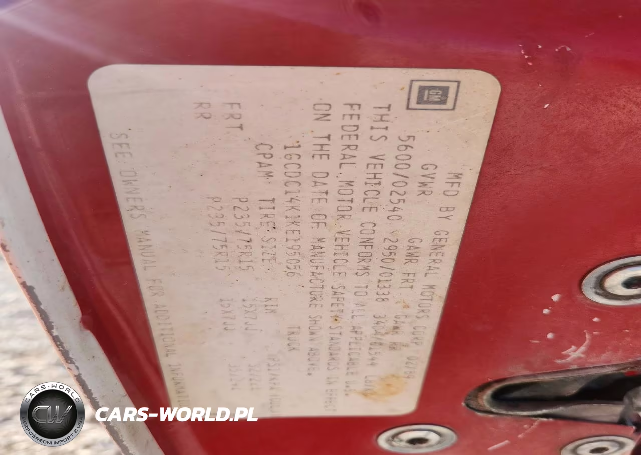 1989 Chevrolet Gmt-400 C1500 VIN:1GCDC14K1KE195056 - 12