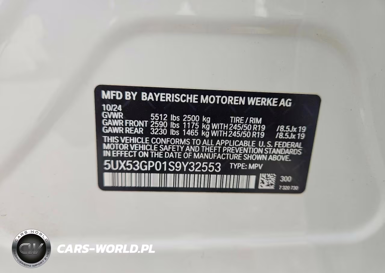 2025 BMW X3 30 xDrive VIN:5UX53GP01S9Y32553 - 13