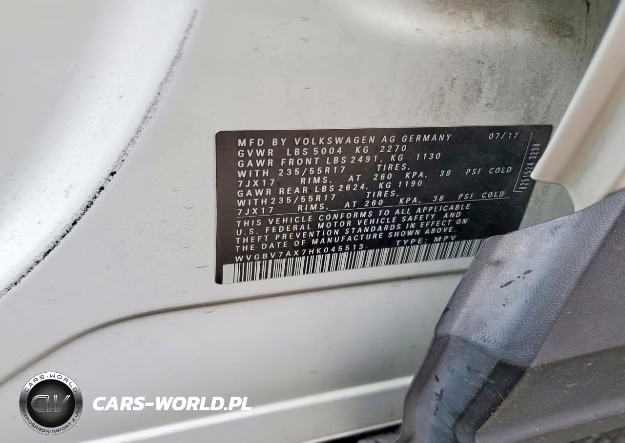 2017 Volkswagen Tiguan S VIN:WVGBV7AX7HK045513 - 12