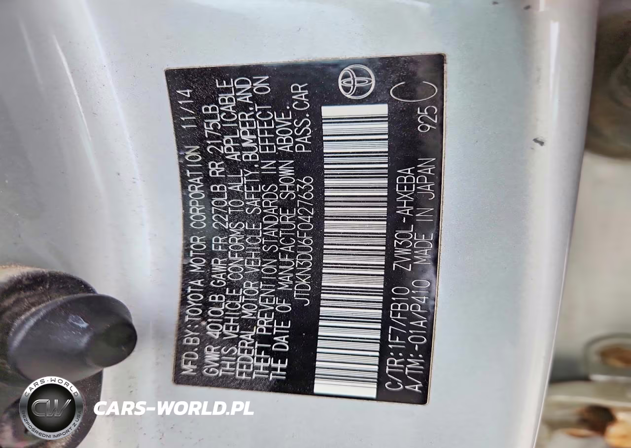 TOYOTA PRIUS VIN:JTDKN3DU6F0427636 - 12