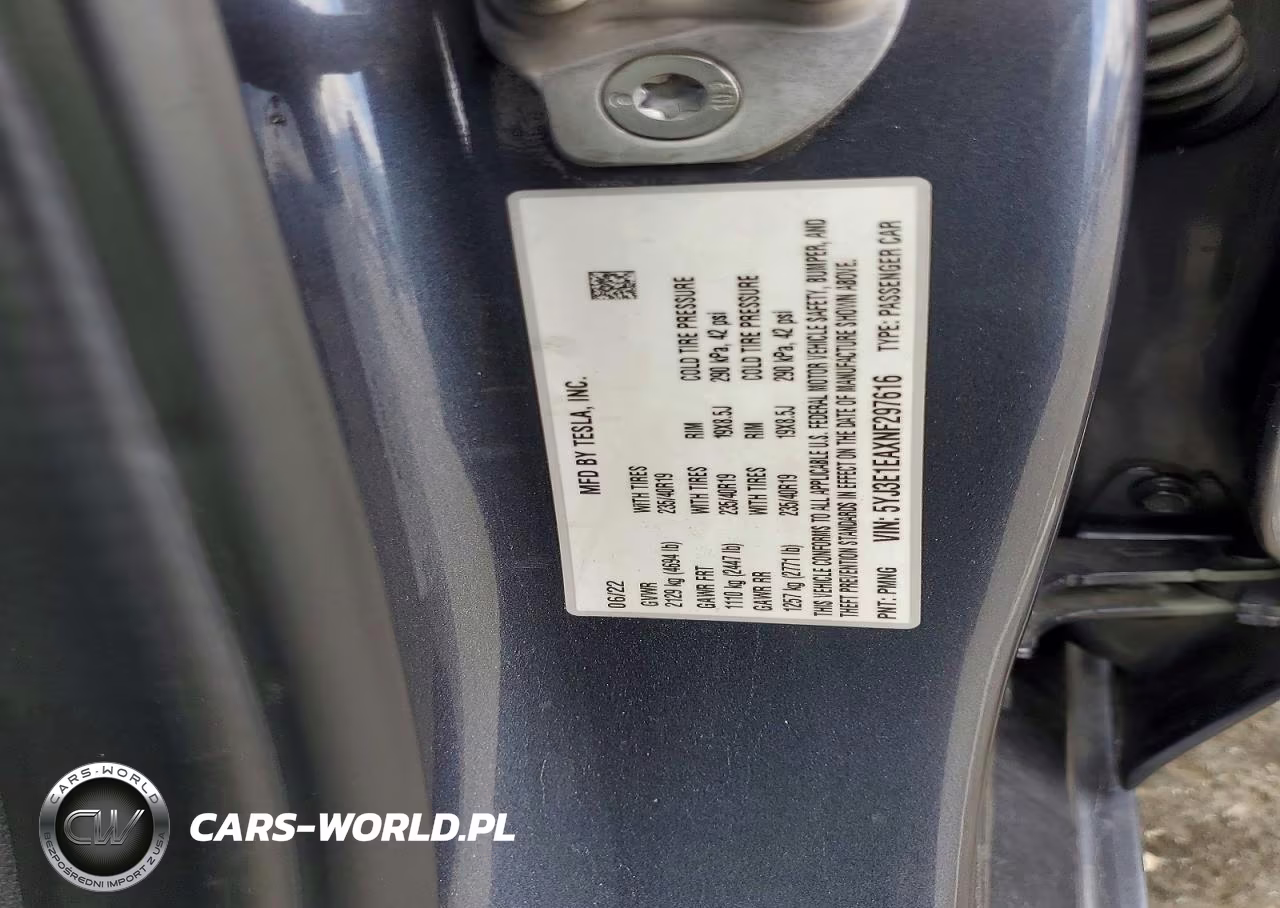 2022 Tesla Model 3 VIN:5YJ3E1EAXNF297616 - 12