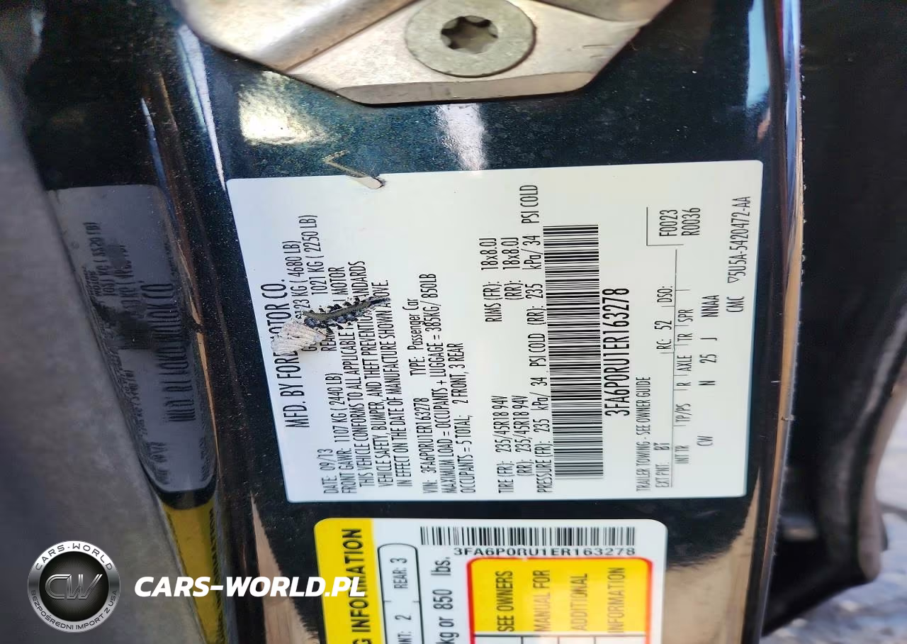 2014 Ford Fusion Titanium Hev VIN:3FA6P0RU1ER163278 - 12