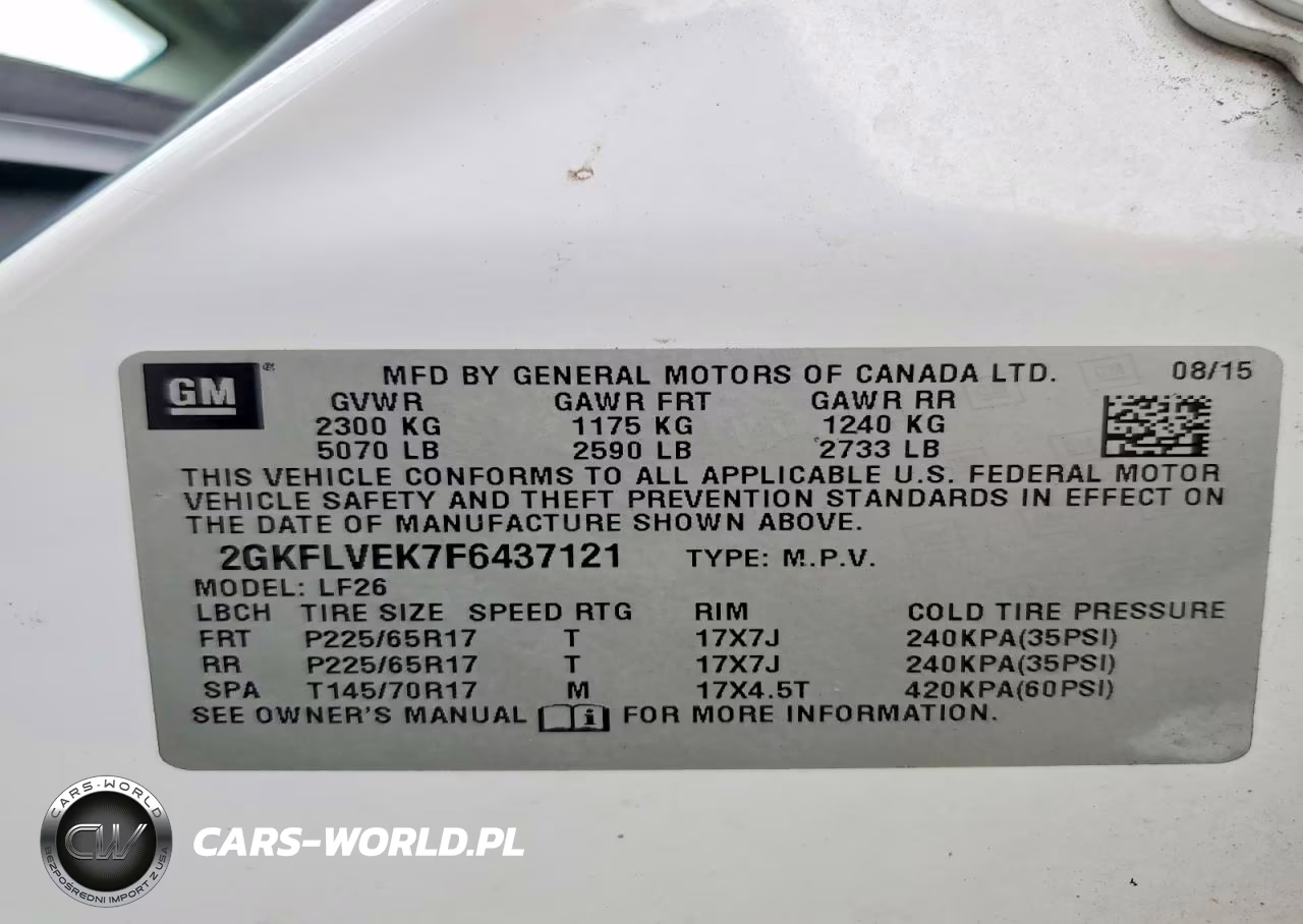 2015 GMC Terrain Sle VIN:2GKFLVEK7F6437121 - 13