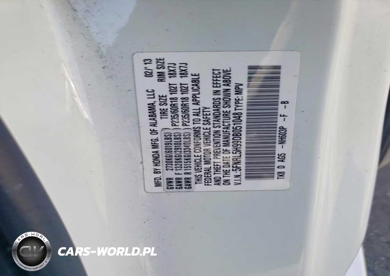 2013 Honda Odyssey Touring VIN:5FNRL5H99DB051048 - 13