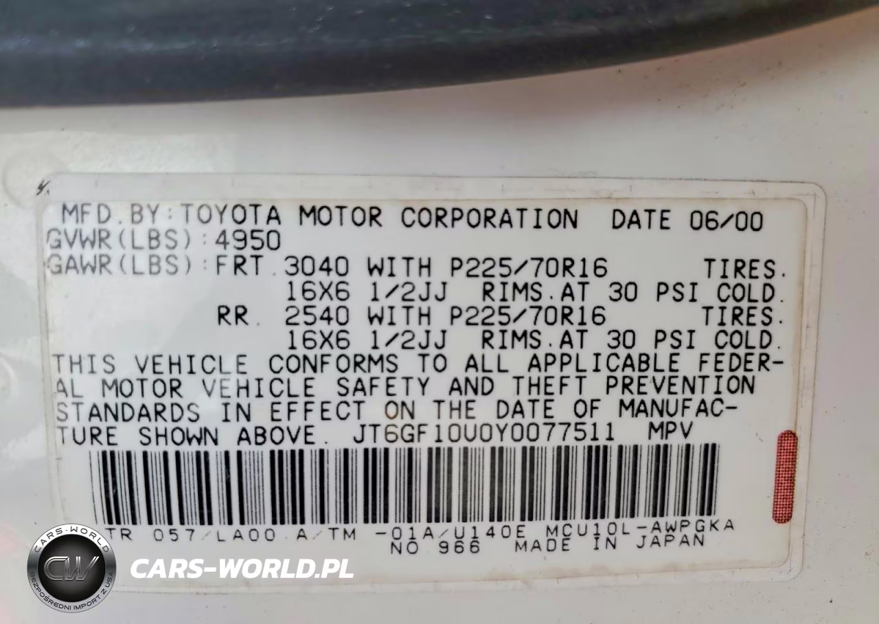 2000 Lexus Rx 300 VIN:JT6GF10U0Y0077511 - 13