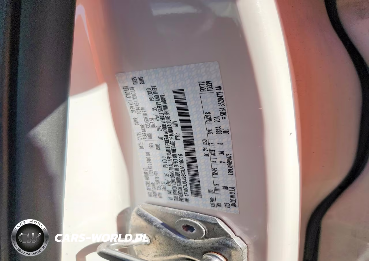 2016 Ford Escape Titanium VIN:1FMCU0J98GUA18016 - 14
