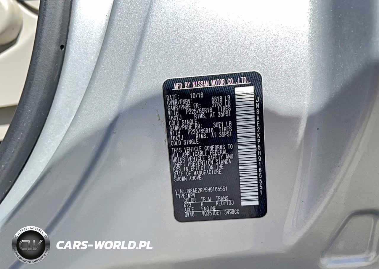 2017 Nissan Quest Sv VIN:JN8AE2KP5H9165551 - 10