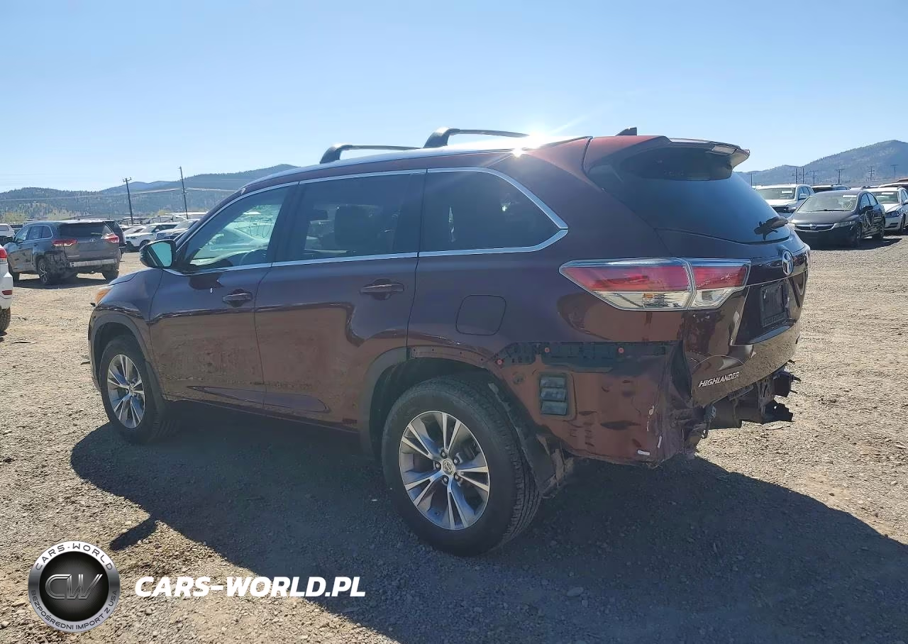 2015 Toyota Highlander Xle VIN:5TDJKRFH6FS182583 - 2