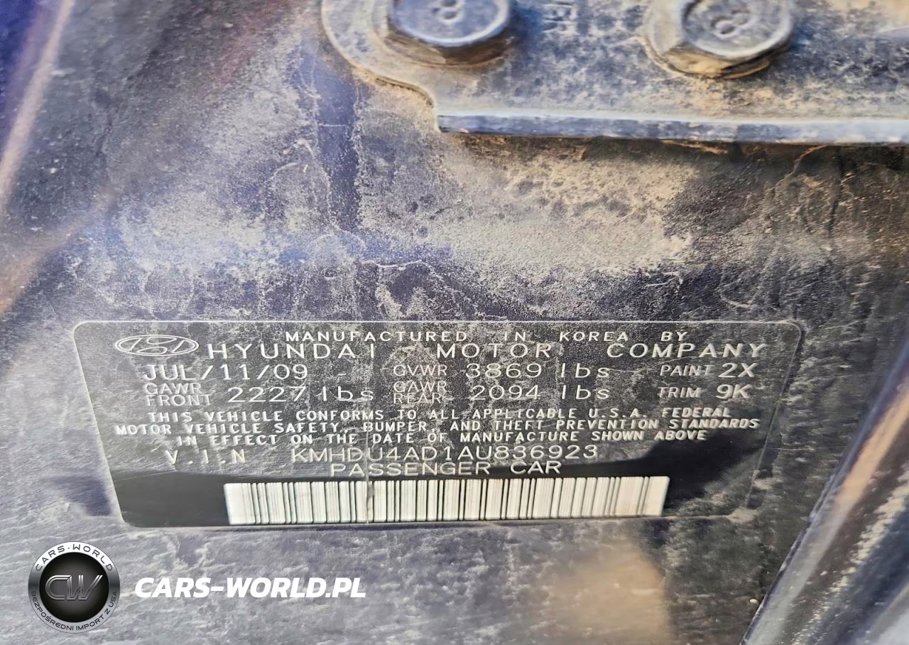2010 Hyundai Elantra Gls VIN:KMHDU4AD1AU836923 - 12