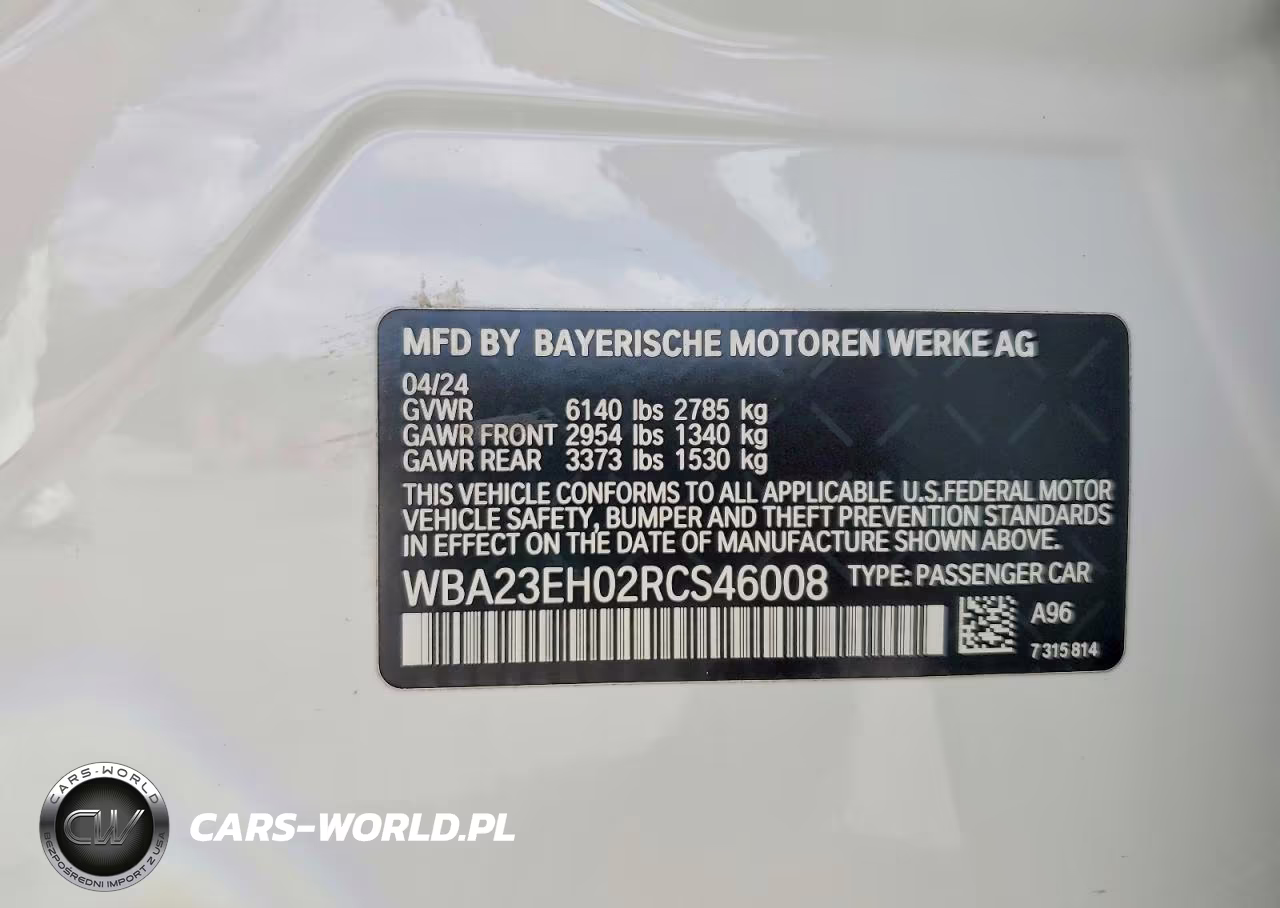 2024 BMW 740 I VIN:WBA23EH02RCS46008 - 12