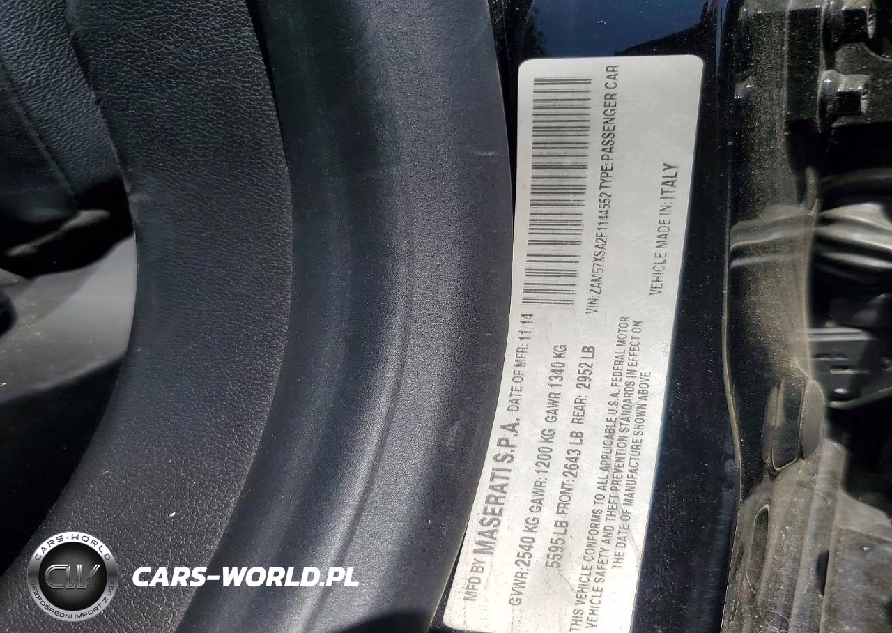 2015 Maserati Ghibli VIN:ZAM57XSA2F1144552 - 12