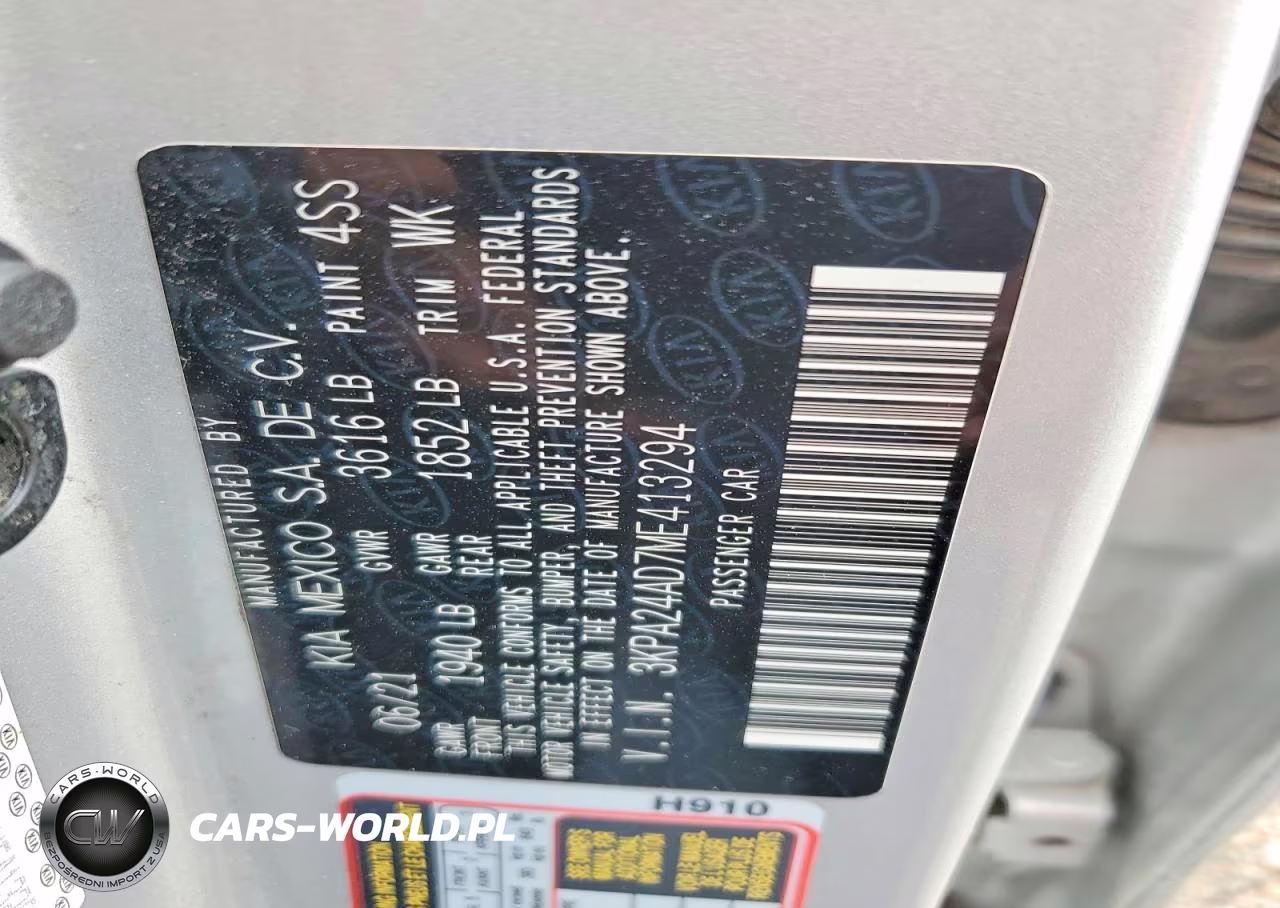 2021 Kia Rio Lx VIN:3KPA24AD7ME413294 - 12