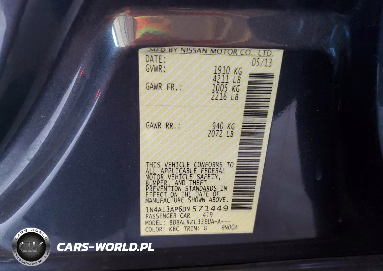 2013 Nissan Altima VIN:1N4AL3AP6DN571449 - 12